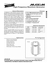 DataSheet MAX038 pdf